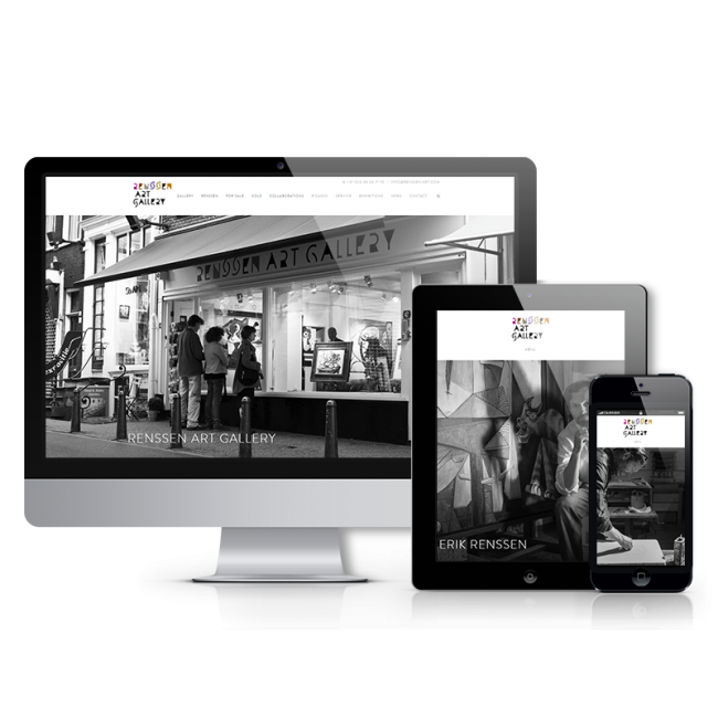 Renssen Art Gallery - Art Direction website