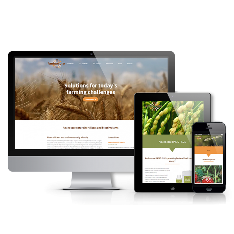 Website voor Aminocore