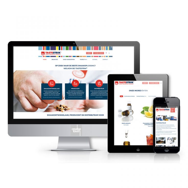 Ontwerp responsive website TasteStrik