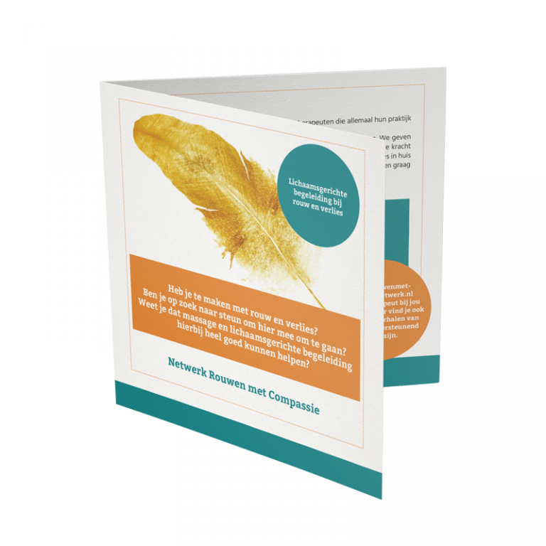 Ontwerp folder Rouwen met Compassie