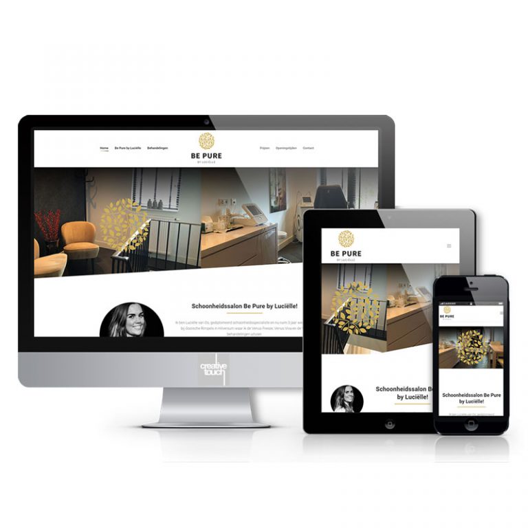 Responsive website Be Pure by Luciëlle