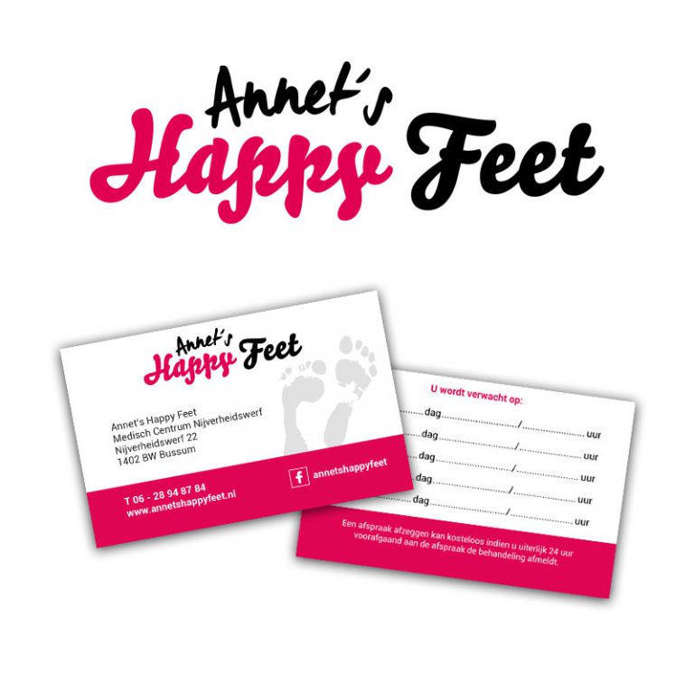 Huisstijl Annet’s Happy Feet Huisstijl Annet's Happy Feet