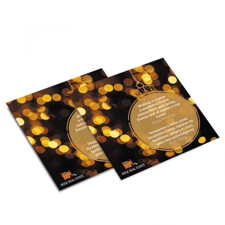 Kerstkaart voor print en online voor Rose Real Estate in Portugal