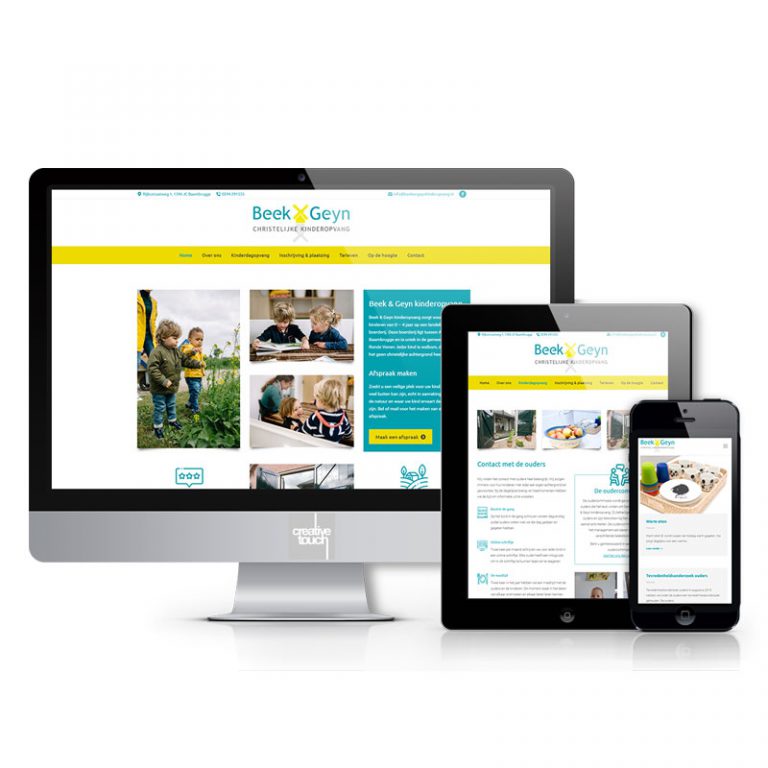 Responsive website voor Beek & Geyn kinderopvang