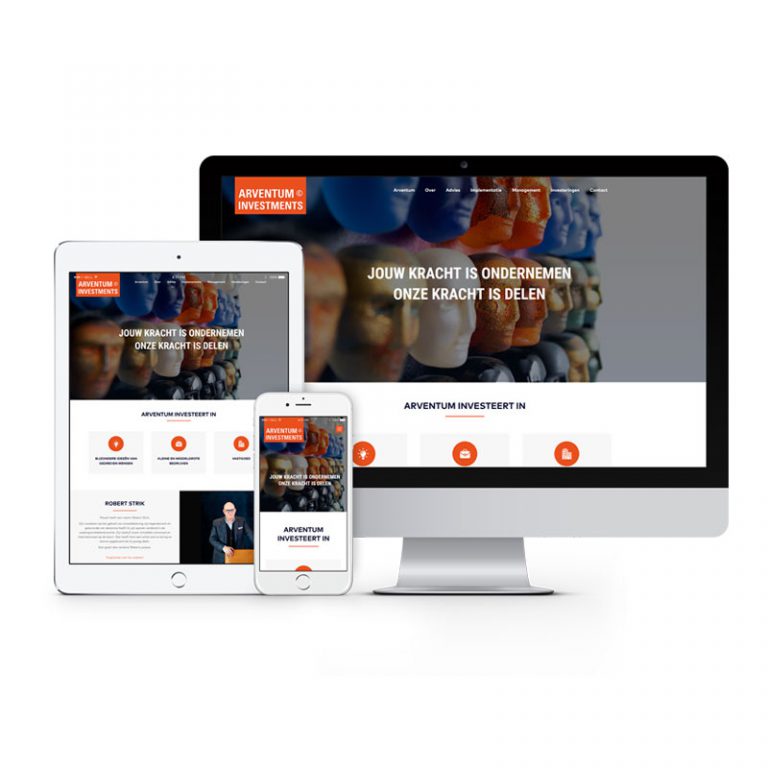 Responsive onepage website voor Arventum