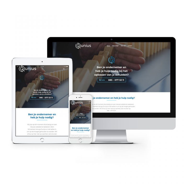 Responsive website voor Qunius