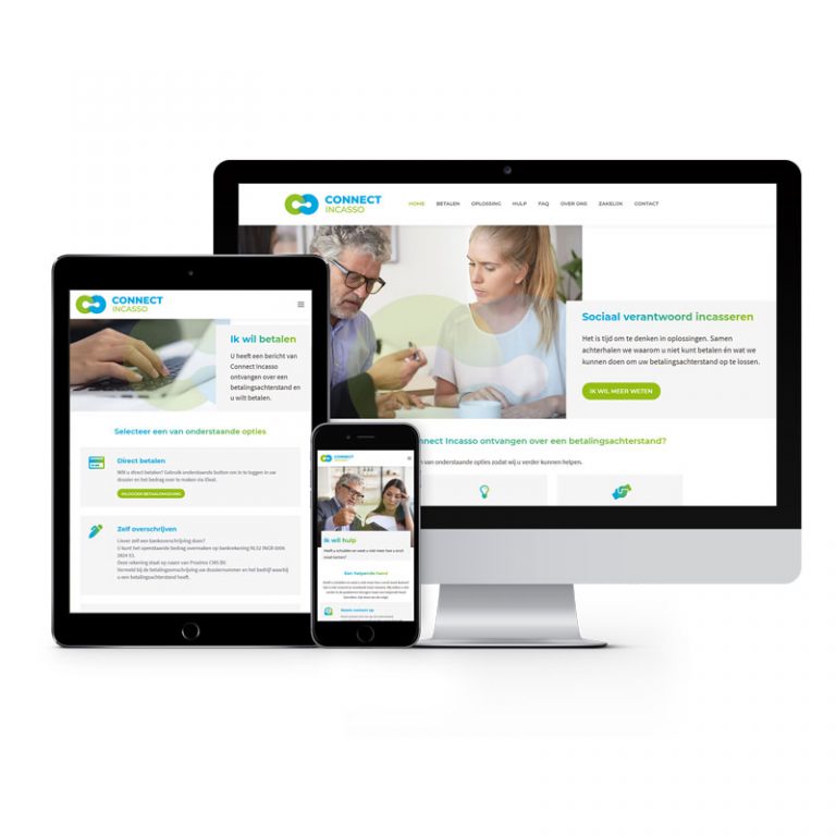 Responsive website voor Connect Incasso