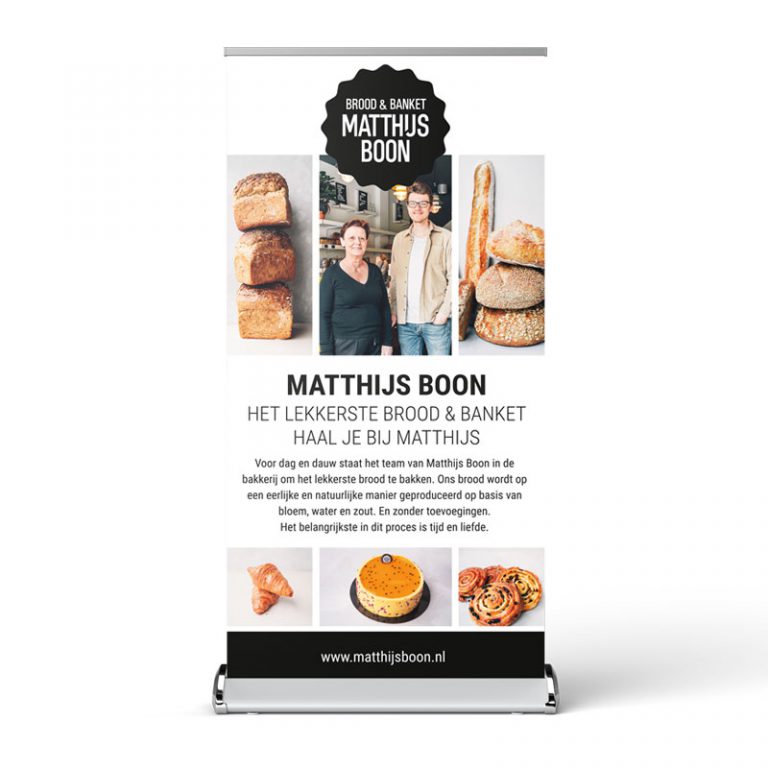 Rollup banner voor Matthijs Boon