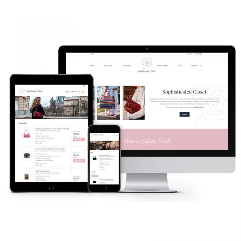 Responsive website voor Sophisticated Closet