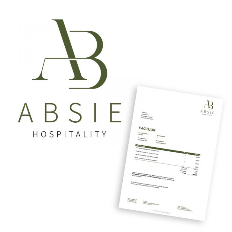 Ontwerp logo en factuursjabloon voor ABSIE Hospitality