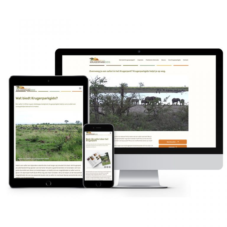 Ontwerp en realisatie responsive website Krugerparkgids